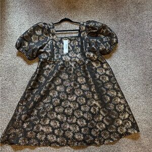 Sunflower Puff Sleeve Dress